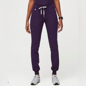 Figs Women’s Scrubs Pants Zamora Joggers Purple Jam Size Small
